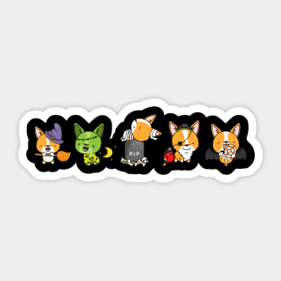 Corgi Halloween Sticker